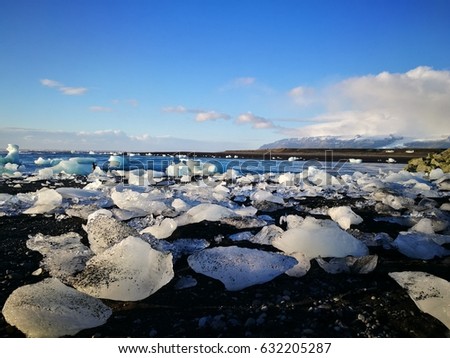 Jokulsarlon, is a large glacial lake in southeast Iceland, on the edge of Vatnajökull National Park.