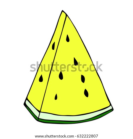 Watermelon on white background illustration. Cloth design, wallpaper, wrapping, textiles, paper, cards, invitations, holiday