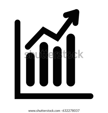 Isolated business graph icon on a white background, Vector illustration