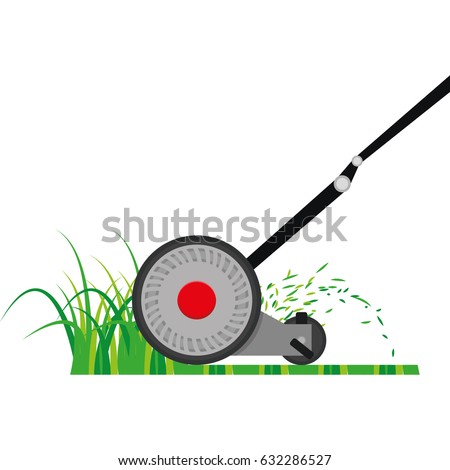 Isolated mower on a white background, Vector illustration