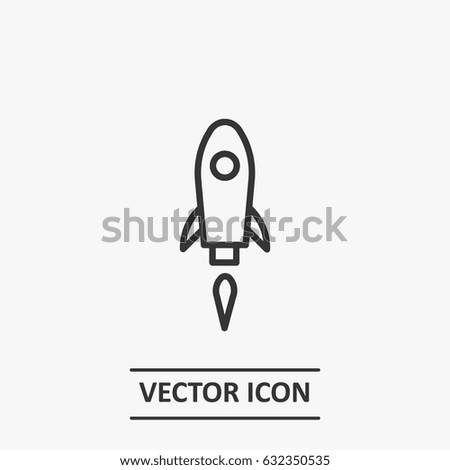 Outline rocket   icon illustration vector symbol