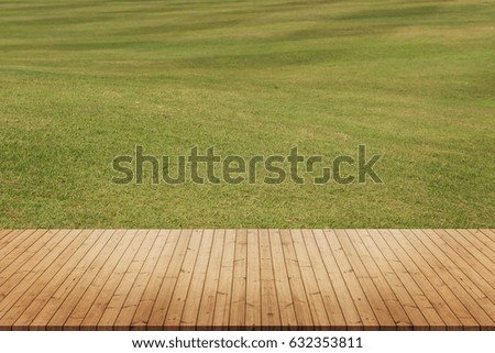 wood terrace grass field background