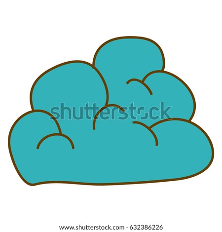 light colored hand drawn silhouette of cloud vector illustration