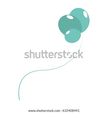 Group of balloons on a white background, vector illustration