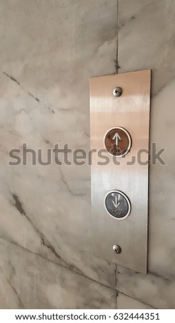 Up and down elevator buttons