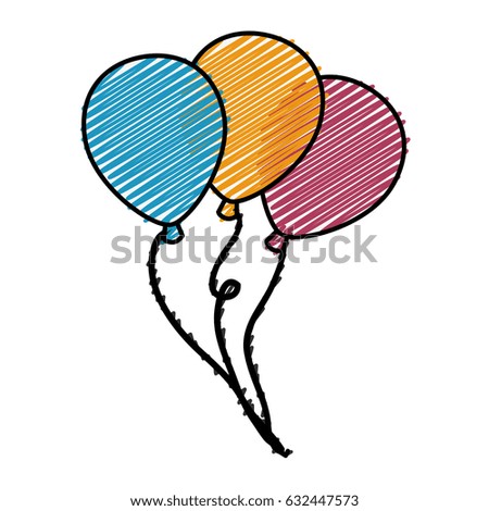 colorful balloons icon