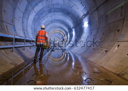 Working on the tunnel Royalty-Free Stock Photo #632477417