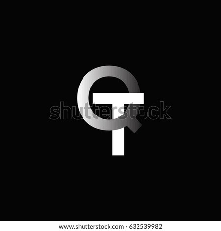 Q T joint logo letter design vector template