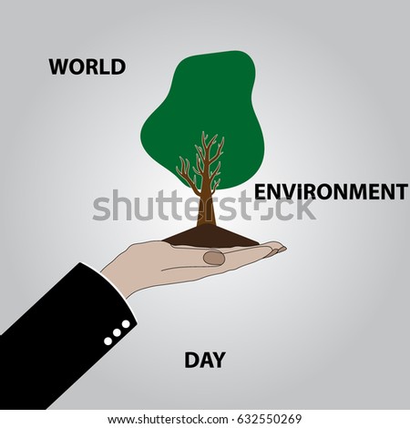 Vector illustration, eco poster,eco banner or eco card for world environment day.