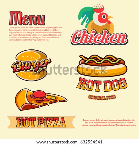 Chicken Logos With Background Menu