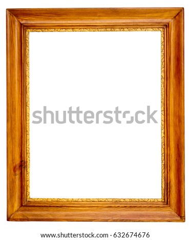 wood frame isolated on a white background