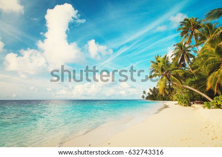 tropical sand beach Royalty-Free Stock Photo #632743316