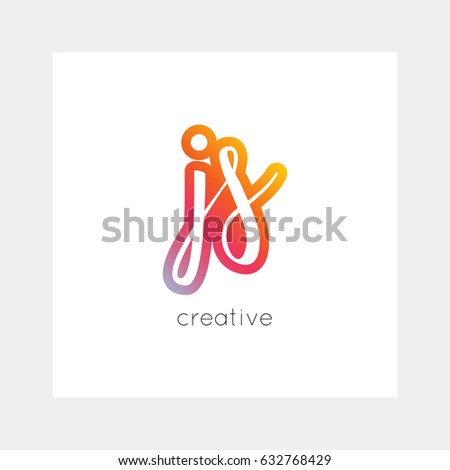 JS logo, vector. Useful as branding, app icon, alphabet combination, clip-art.