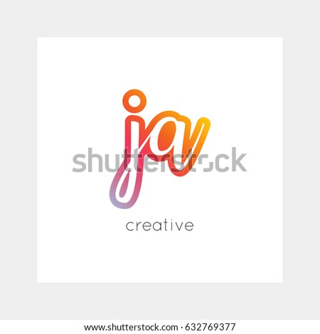JA logo, vector. Useful as branding, app icon, alphabet combination, clip-art.