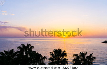 sunset on the sea. wallpaper