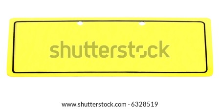 shot of a blank door sign over a white background