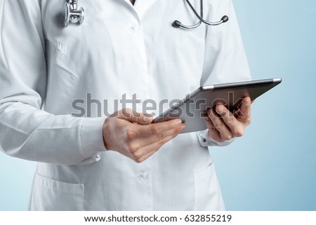 computer tablet in the hands of doctor