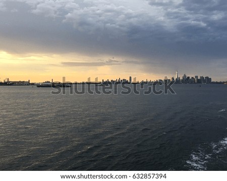 NYC skyline with water view