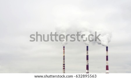 smoke from the chimneys