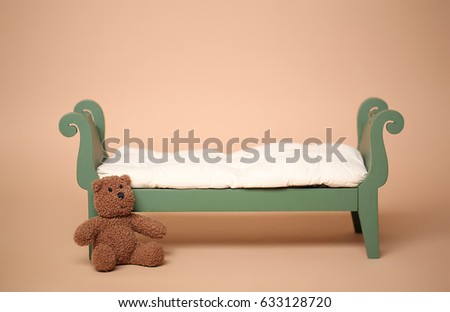 Digital Photography Background Of Vintage Baby Bed Royalty-Free Stock Photo #633128720
