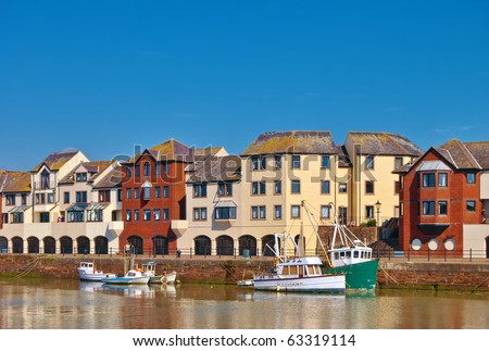 Modern apartmrnts on the quayside at Maryport, Cumbria, England