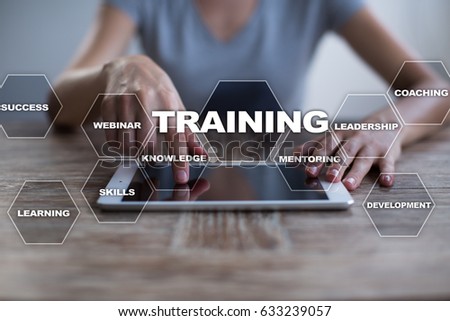 Training and development Professional growth. Internet and education concept. .