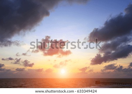 Beautiful sunrise on the sea