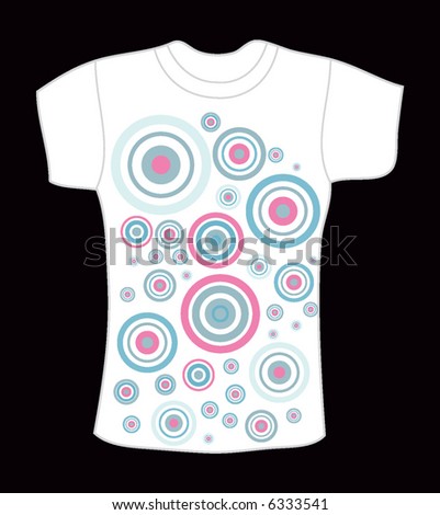 retro vector t-shirt design with retro circles