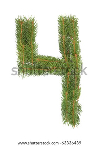 NUMBER 4 - Christmas tree decoration - part of a full set