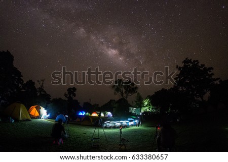 milkyway with tents
