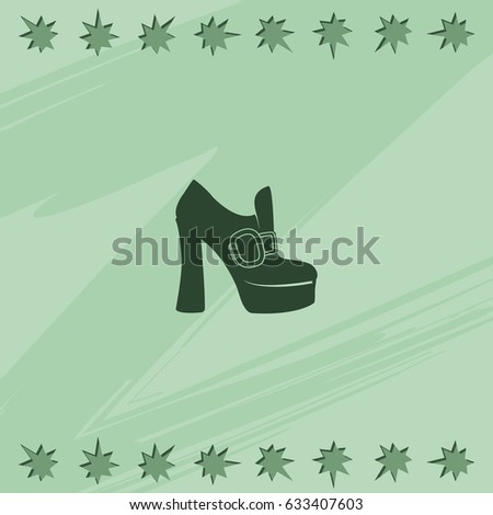 Woman boots icon.