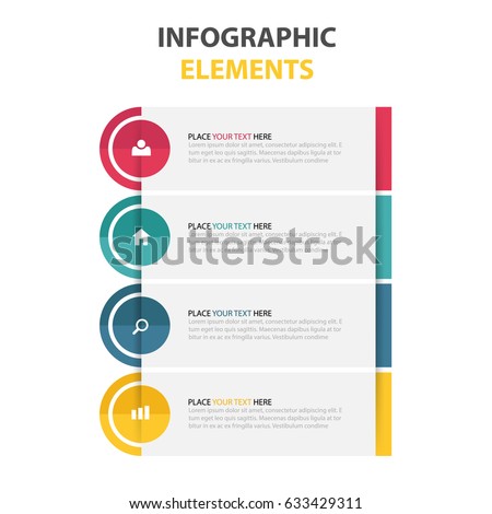 Modern vector abstract step lable infographic elements.can be used for workflow layout, diagram, number options, icons for 4 options, web design. illustration ,EPS10 Royalty-Free Stock Photo #633429311