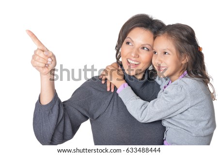 Little daughter with her mother