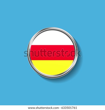 Circle flag of North Ossetia