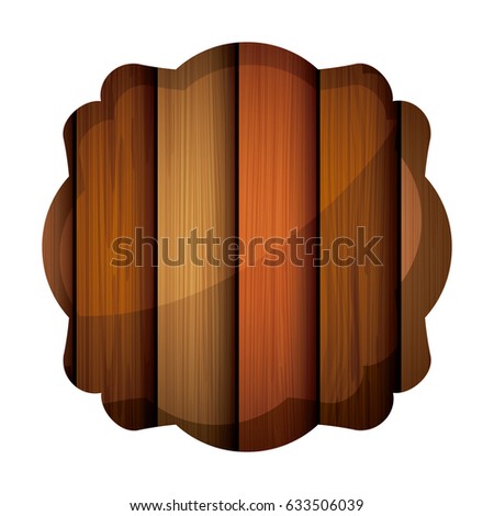 Wood frame icon. material texture decoration wall and table theme. Isolated design. Vector illustration