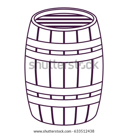 Beer barrel icon. Pub alcohol bar brewery and drink theme. Isolated design. Vector illustration