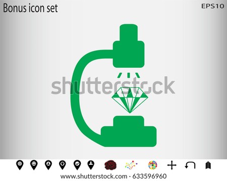 microscope icon, vector illustration eps10