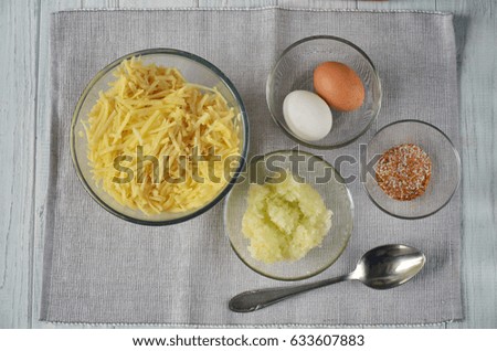 Ingredients and the process of making potato pancakes