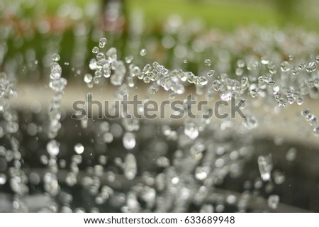 Water drops in a fountain