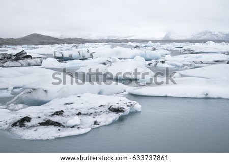 The white Jokulsarlon, Iceberg in Iceland