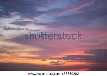 Beautiful sunset sky background,sunset time wallpaper picture.background colorful twilight  sunset 