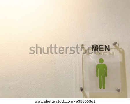 men acrylic toilet sign. 