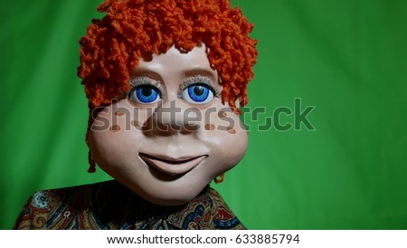 Doll young guy is a TV show. Fairytale character with orange curly hair.
Blue eyes and a fantastic charismatic appearance. There is a video on this site.
