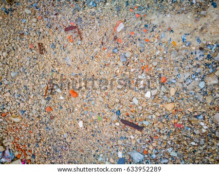 Gravel on beach, stone background on beach, Gravel on the rain background