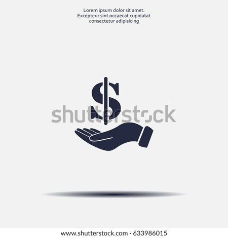 Save money icon, vector illustration. Flat design style