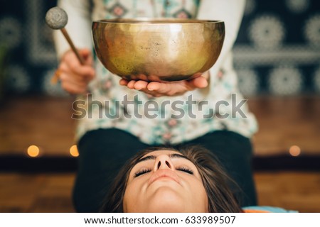 Tibetan singing bowl Royalty-Free Stock Photo #633989507