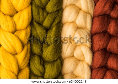 Merino wool handmade, trendy concept. Close-up of merino wool background.