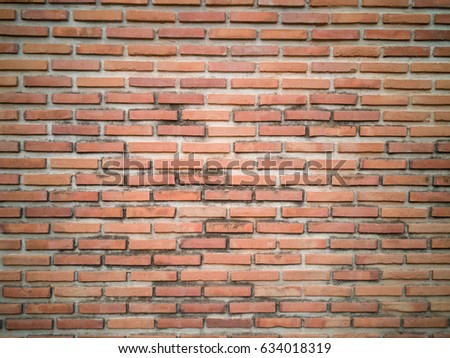 red brick wall texture grunge background with vignetted corners, may use to interior design., Dirty brick wall texture