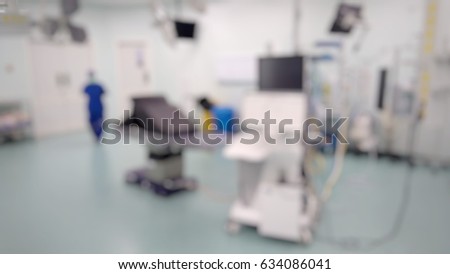 blur image inside operation theatre
