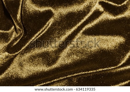 Close up gold flannel texture